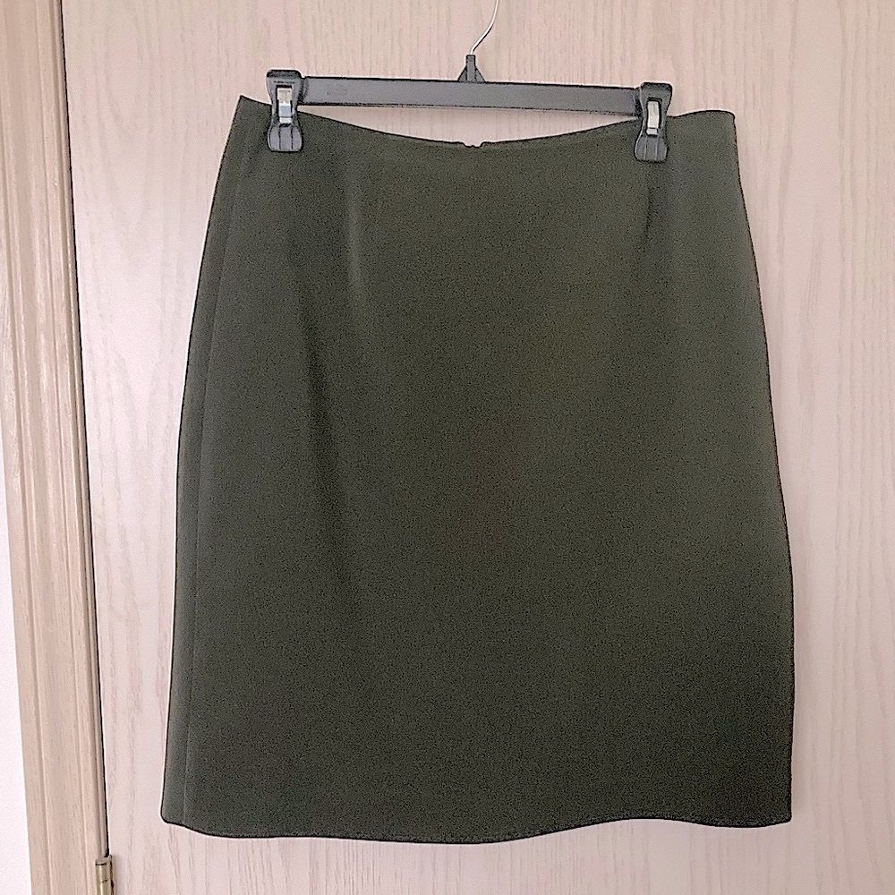 Caslon Olive Green Lined Skirt